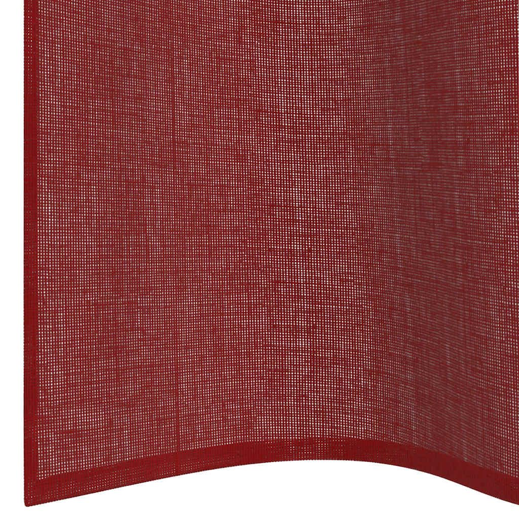 Voile Vorhänge mit Ösen 2 Stück Weinrot 140x140 cm transparente Gardine Stoff, Blickdicht, Sonnenschutz, Kälteschutz, für Wohnzimmer Schlafzimmer Kinderzimmer