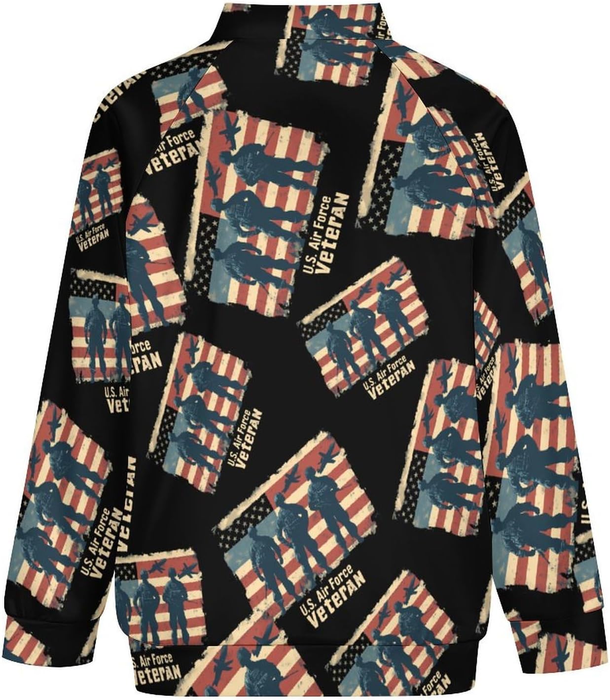 U.S Air-Force Army Men's Zip Up Sweatshirt Casual Sweater Jackets Long Sleeve Tops Lightweight Coat