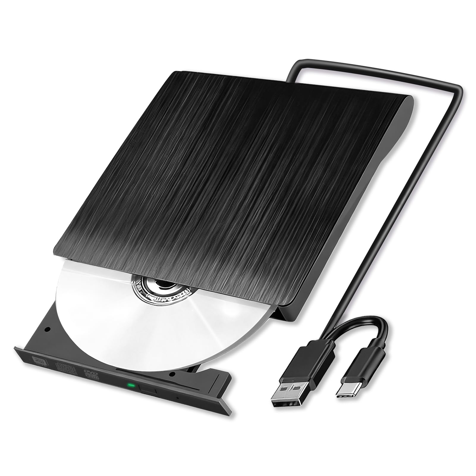 External CD DVD Drive for Laptop, Portable USB 3.0 and Type-C CD DVD Rw Writer Reader Burner Slim Optical DVD Player for PC, Desktop, Mac OS/Windows 11/10/8/7/XP/Linux-image-31