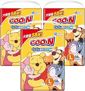 【パンツ Lサイズ】グーン ぐんぐん吸収パンツ おむつ (9~14kg) 174枚(58枚×3) [ケース販売] 【Amazon.co.jp限定】 ≪ディズニーデザイン≫商品画像