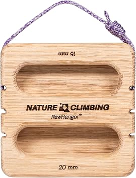 Portable Hangboard | Rock Climbing Hangboard | Hang Board for Climbing | Fingerboard | Strengthen Your Fingers | Bouldering Gifts | Hard Wood
