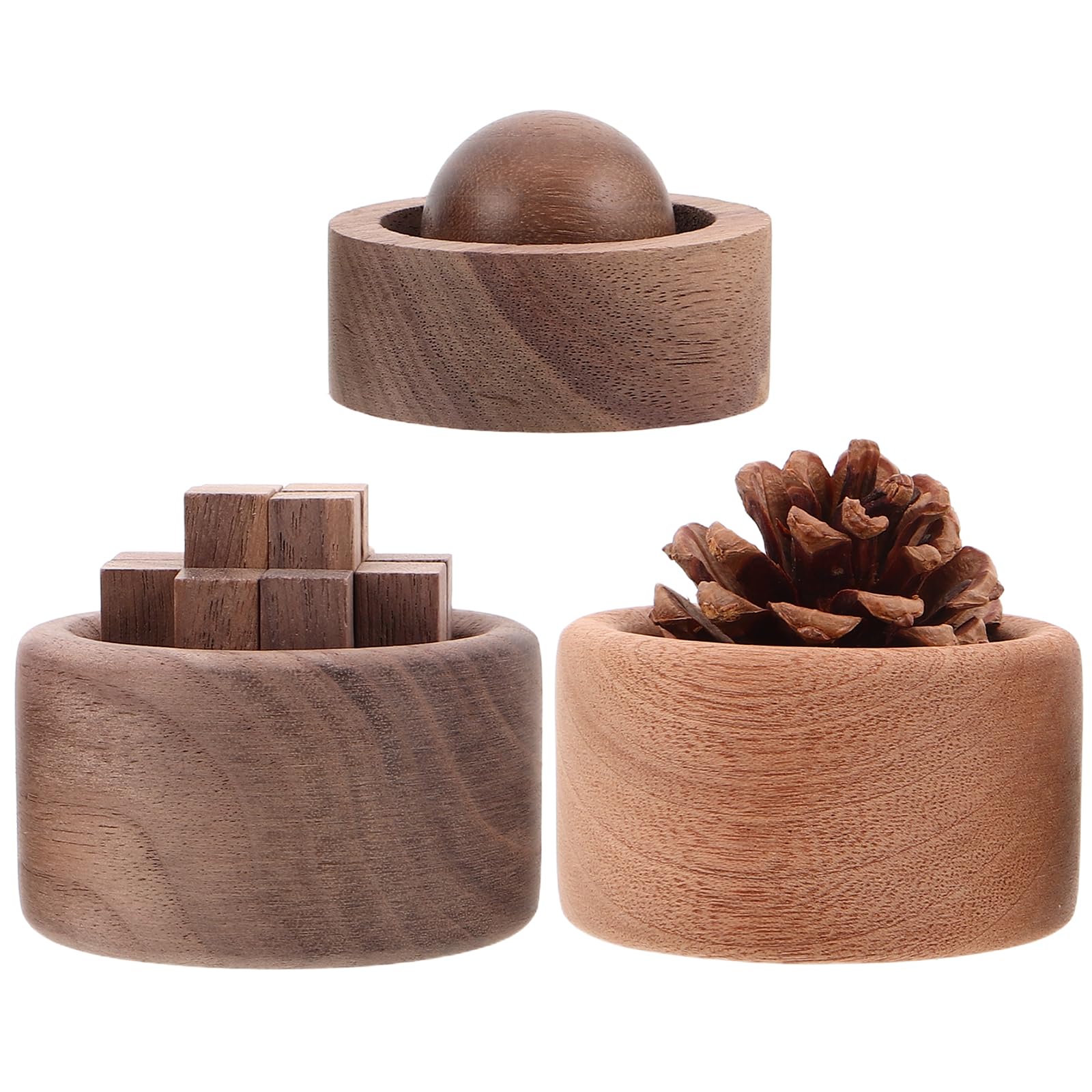 Diffuseur d'huiles essentielles en bois naturel compact lot de 3 UKCOCO pour la maison
