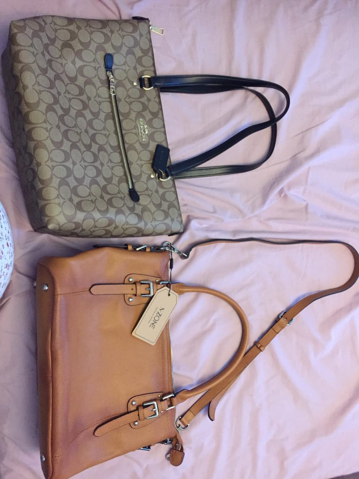 SZONE Women Genuine Leather TopHandle Bag Large Shoulder Tote Handbag