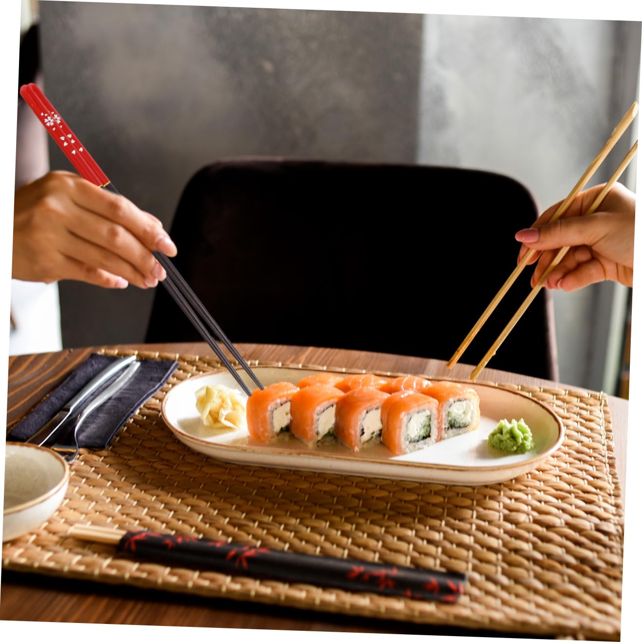 Amosfun 18 Paires De Baguettes Japonaises Baguettes Coréennes Imprimées Japonaises De Cheveux es De Maison Réutilisables Couverts Pour Bois