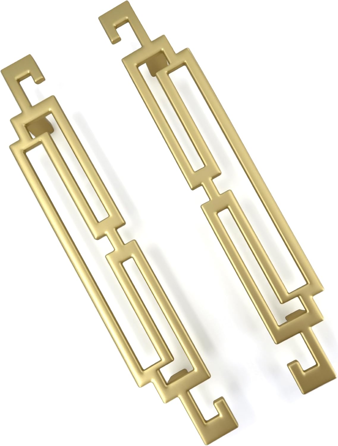 2 PCS 5.04in Brushed Gold Chinese Pattern Drawer Pulls, Zinc Alloy Hardware