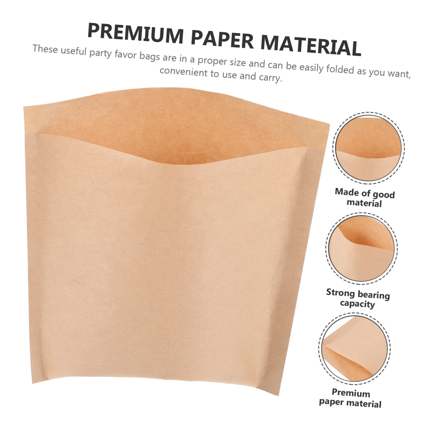 Healeved 500pezzi Sacchetti Di Carta Da Forno Carta Kraft Sacchetti Usa e Getta Per Pane Biscotti e Snack Per Cucina e Catering
