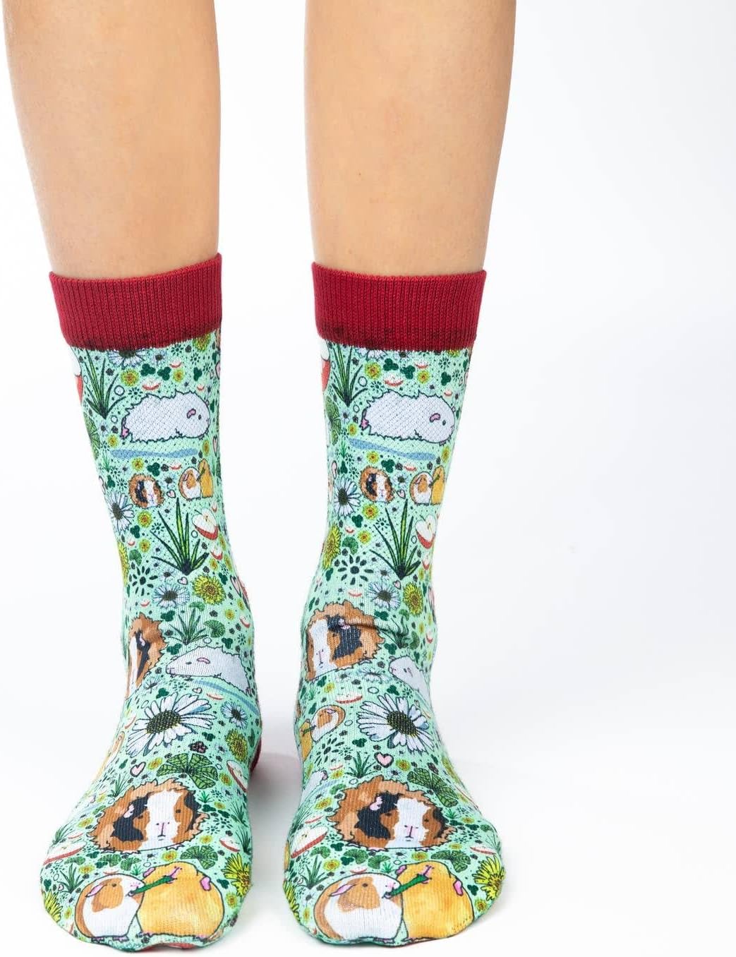 Cows in a Field Cotton Crew Socks by Good Luck Sock - Image 3