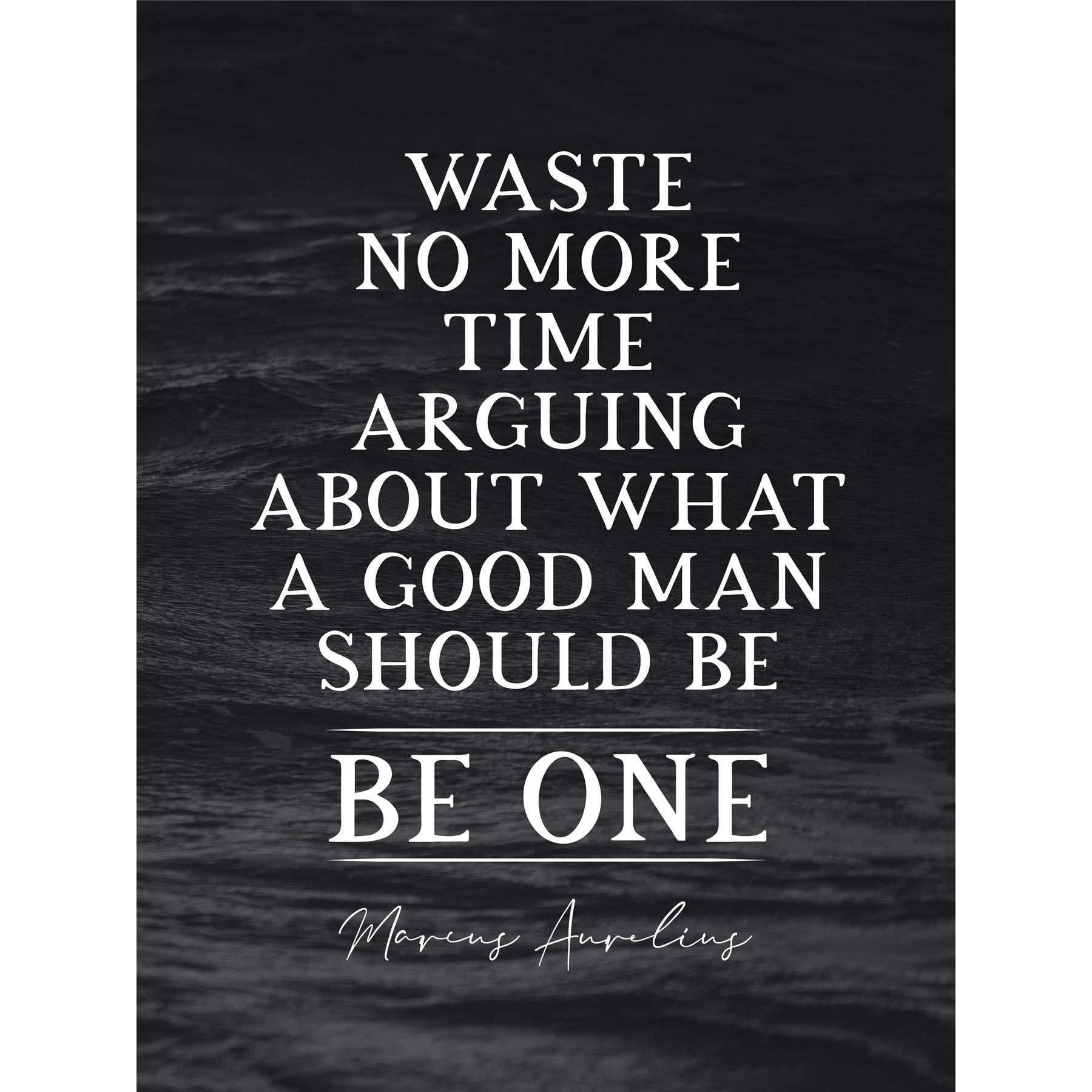 Slate Quote Marcus Aurelius Good Man Be One Premium Wall Art Canvas Print 18X24 Inch