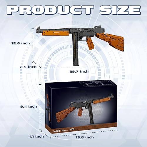 Miniatura 2 de Lrure Juego de bloques de construcción de pistola modelo 11, juego de juguetes de construcción de pistolas de montaje para regalos, kit de modelo de