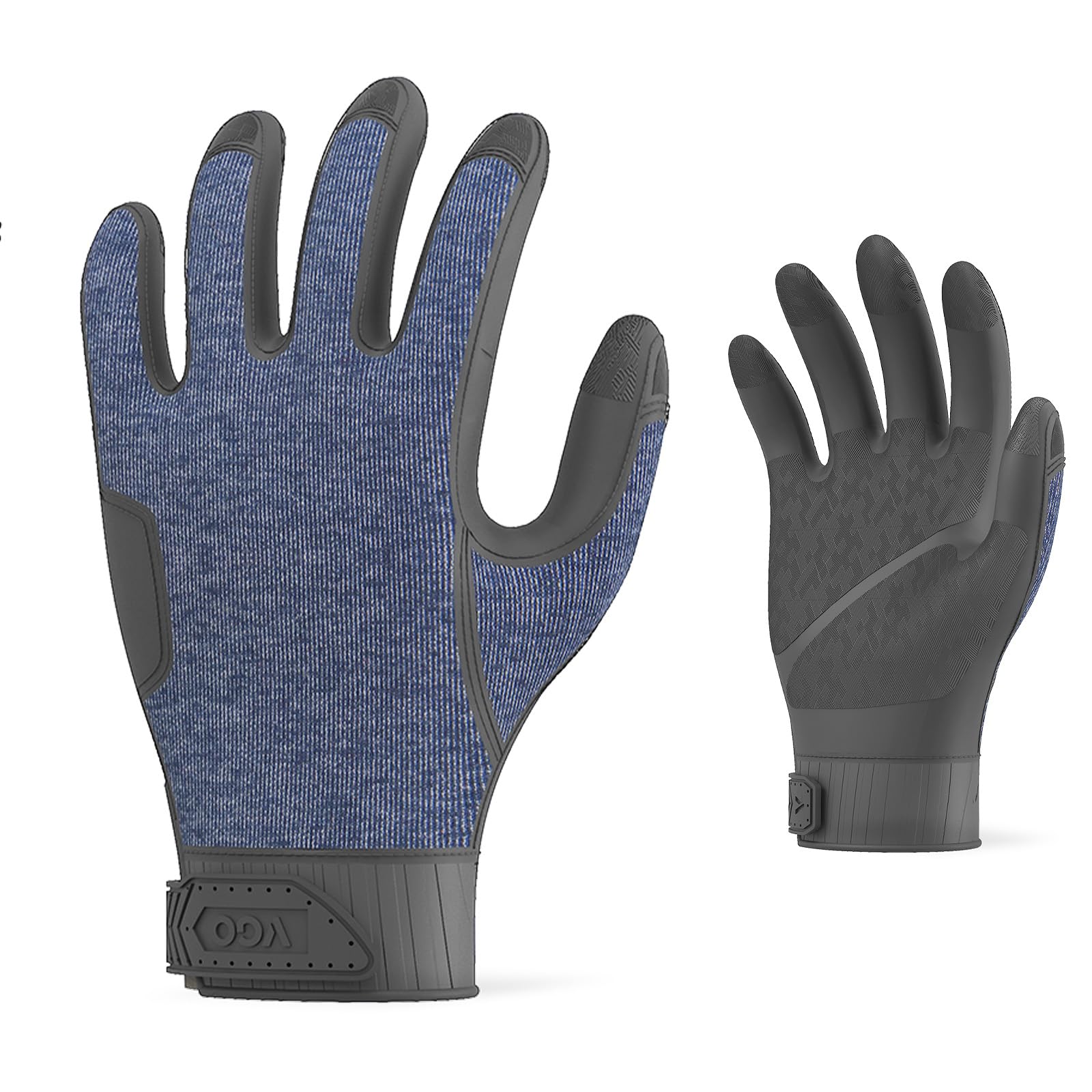 Vgo... Work Gloves Men Seamless Resistent with Waterproof Palm, Mechanics Working Gloves in TPE for Construction Rigger Trucker Warehouse Delivery, 1 pair