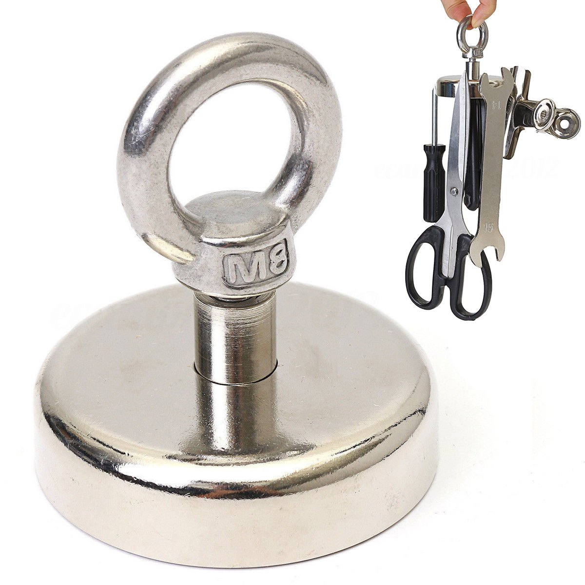 1PC magnete al neodimio 60 * 70 mm D60 MM rilevatore di recupero super magneti per pesca immersione caccia chiavi recupero 130 kg