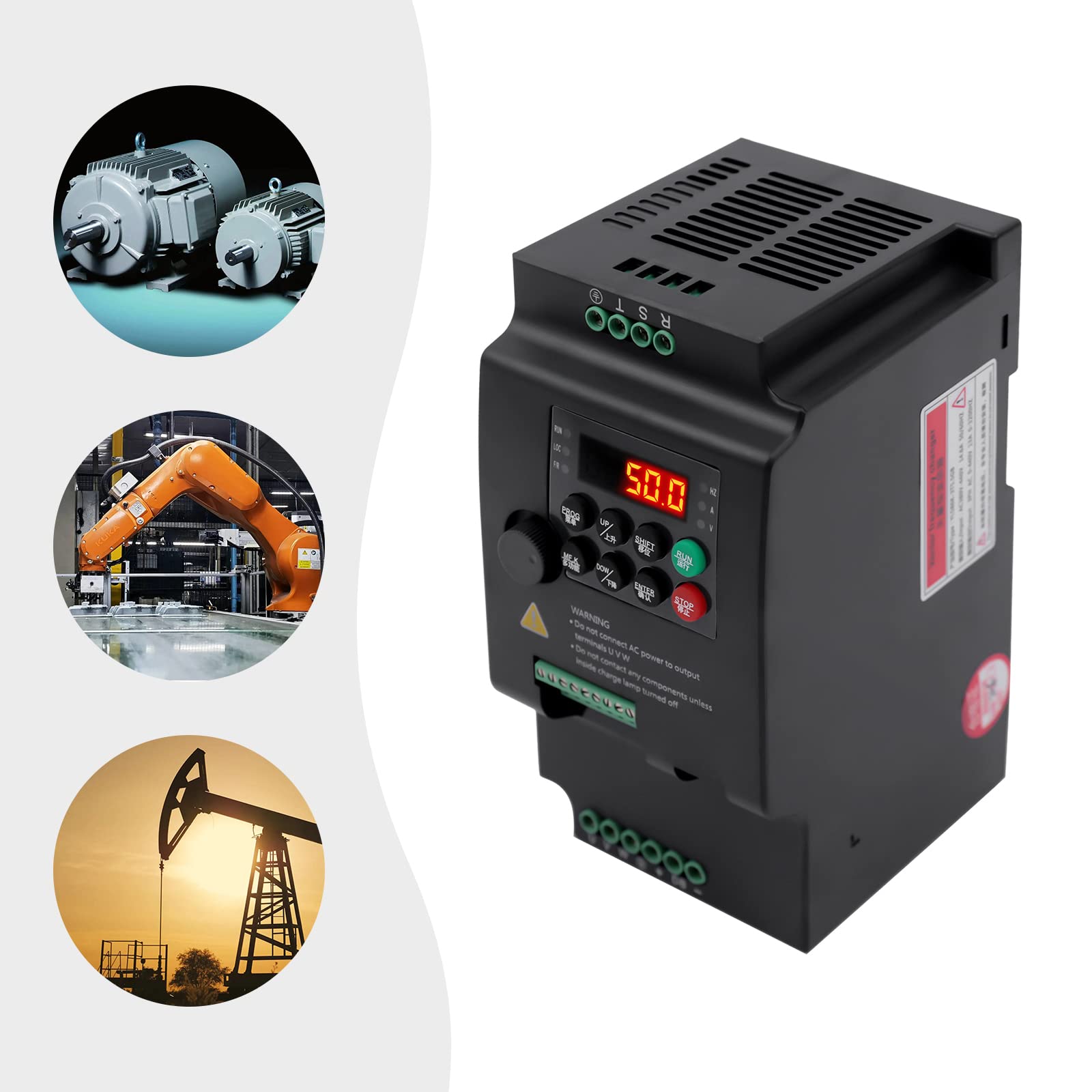 Convertidor de frecuencia 5,5 kw 380 V 3 fases entrada y salida motor universal VFDA convertidor de frecuencia