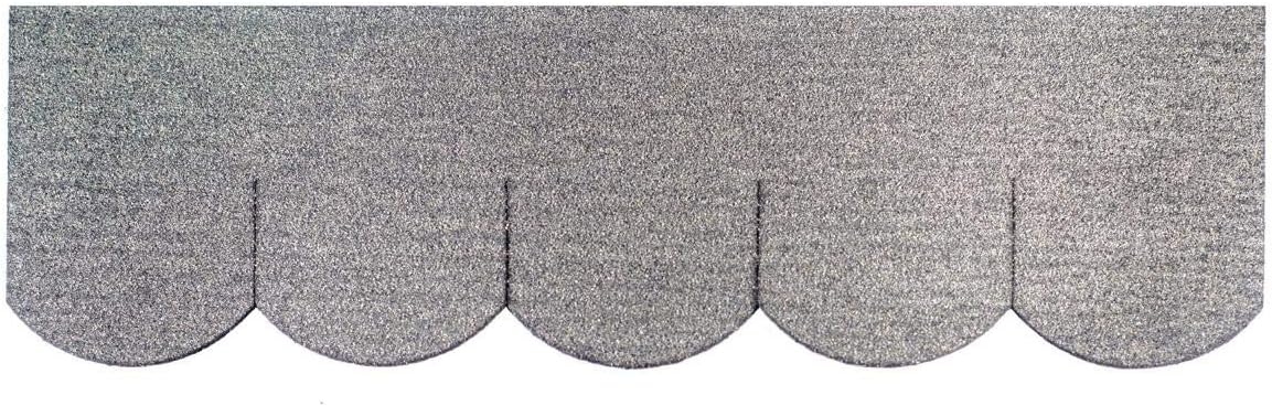23.419 Miniature Roof Shingles Beaver Tail (100 mm) Grey