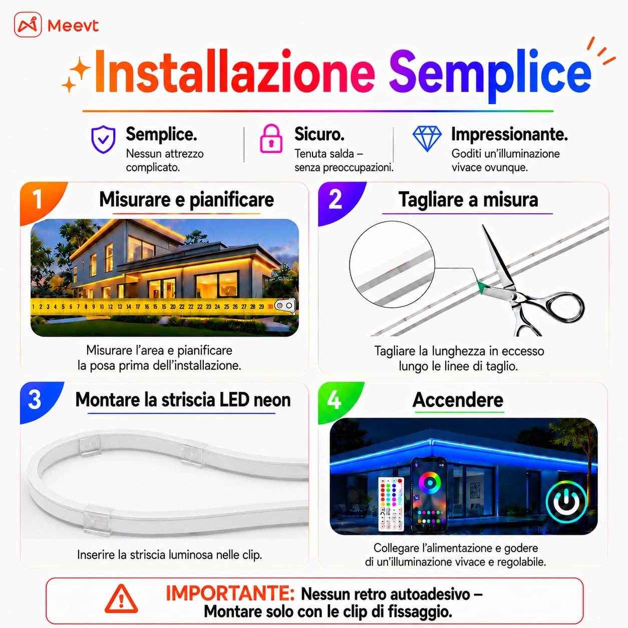 5M Striscia LED Neon, RGB, 24V Silicone Neon Luci LED Flessibile con Telecomando e APP, DIY, Sync Musica, IP65 Impermeabile, per Gioco, Festa e Decorazioni per Interni Esterni