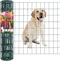 Vista 16 de Valla de alambre soldada con revestimiento de PVC negro de 36 pulgadas x 50 pies, 2 pulgadas x 3 pulgadas 16GA, rollo de cercado de borde de jardín