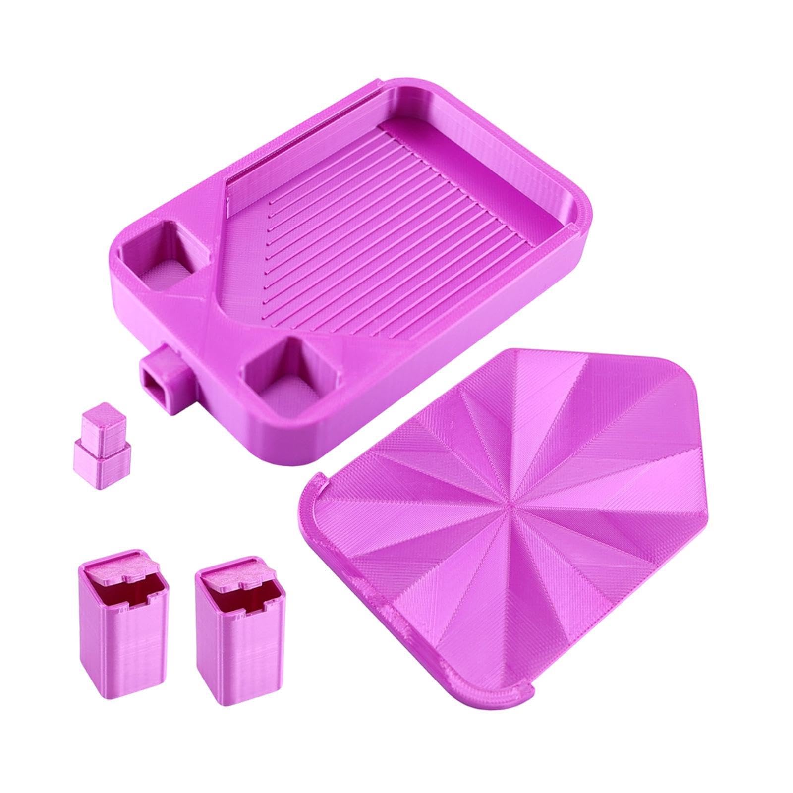SNAPPSY Diamond Paint Tray with Lid Organizer for Embroidery Cross Stitch Art Making Violet-image-12