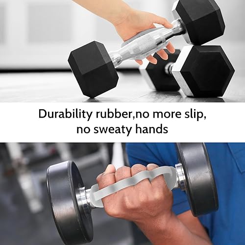 Miniatura 4 de Agarres de entrenamiento antideslizantes nuevos agarres de goma para gimnasio para levantamiento de pesas, mancuernas, peso muerto, almohadillas de
