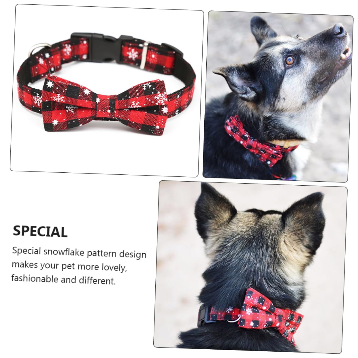 SUPVOX 6pezzi Collare Per Animali Domestici Con Fiocco Natalizio Per Cani e Gatti Decorazione Di Natale Colorata Per Esterni e Interni