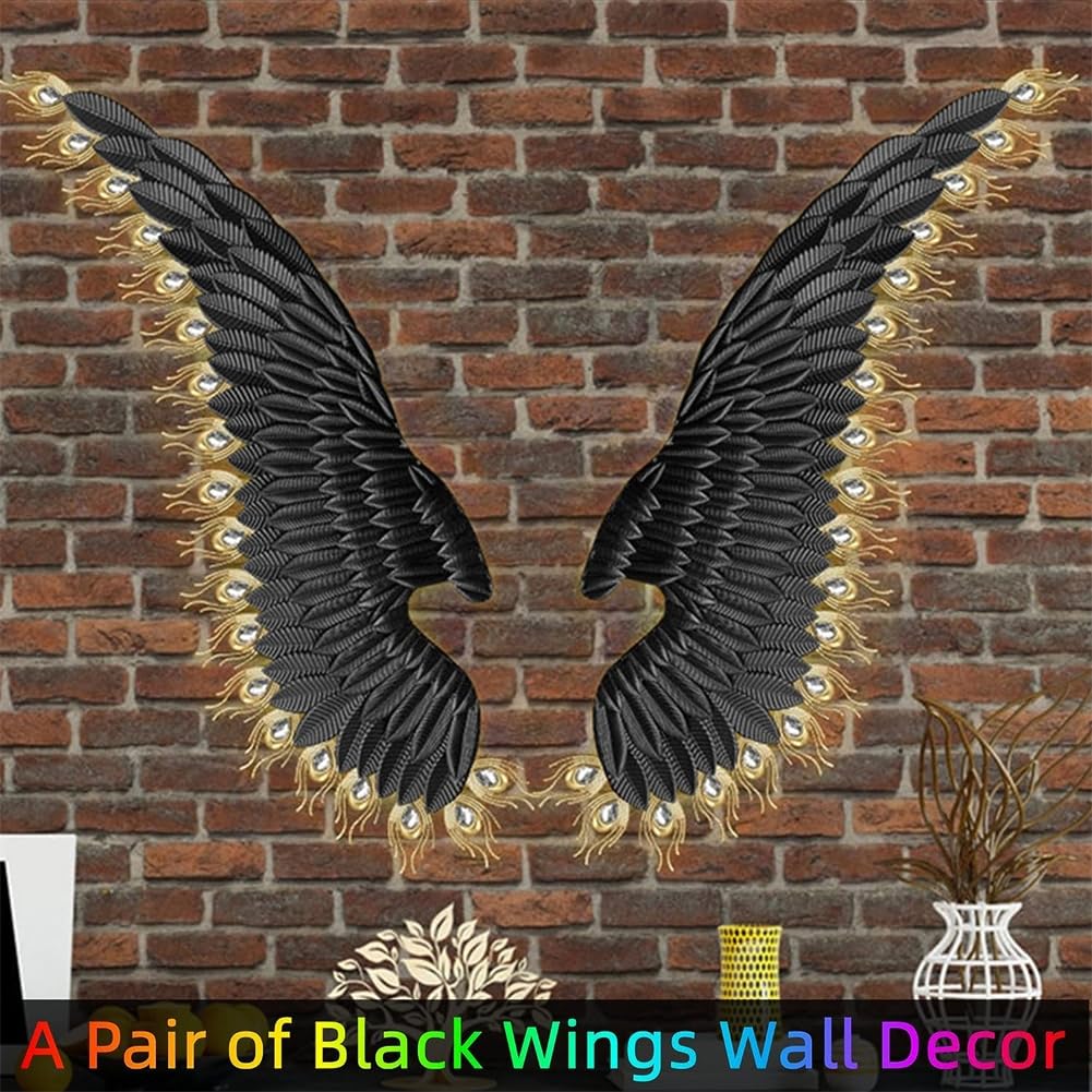 Ali D'angelo Decorative In Metallo Con LED - Scultura Da Parete Per Casa, Camera Da Letto, Giardino - Foto 8