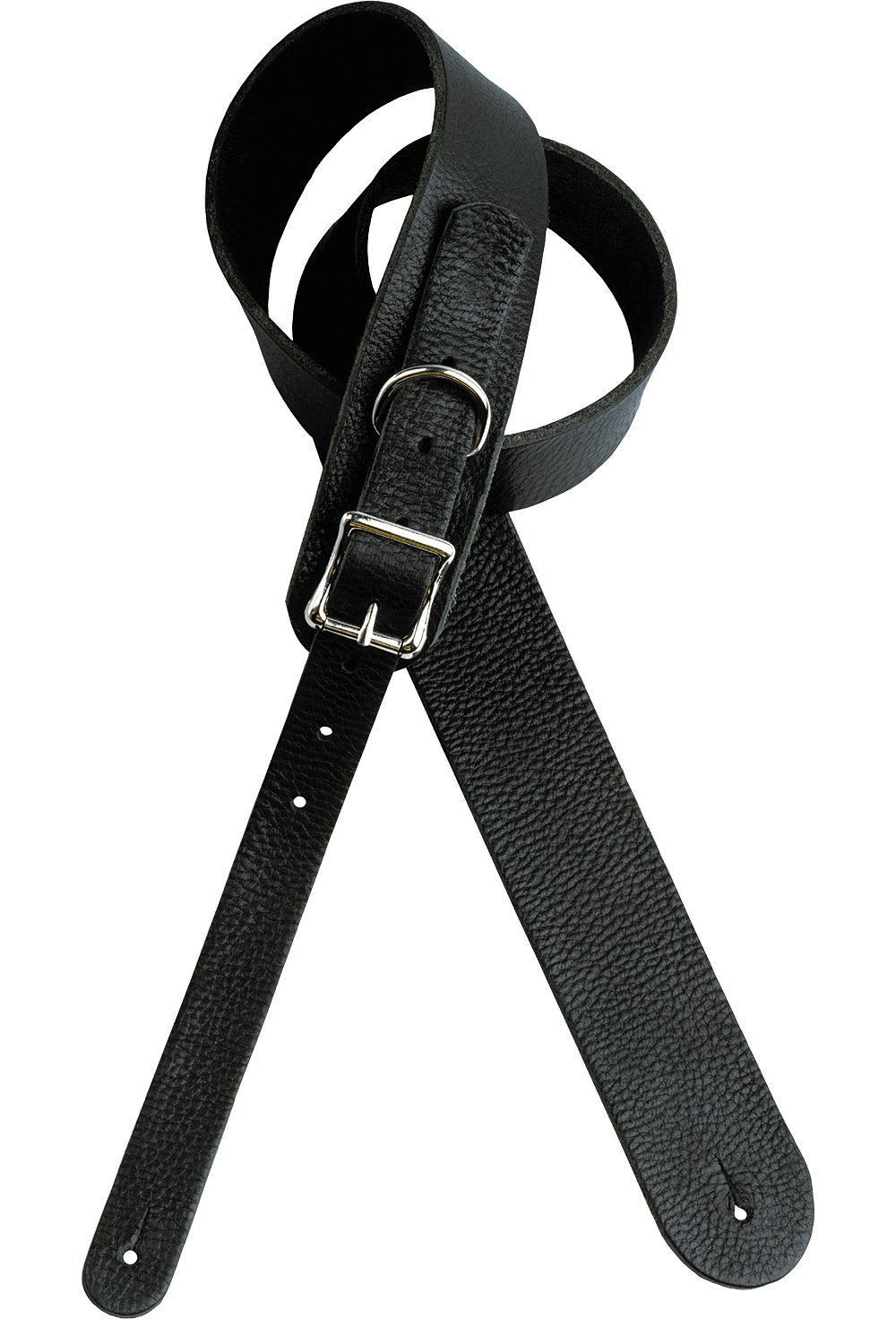 DiMarzio DD 3252BKS Custom - Correa de piel italiana con hebilla, color negro