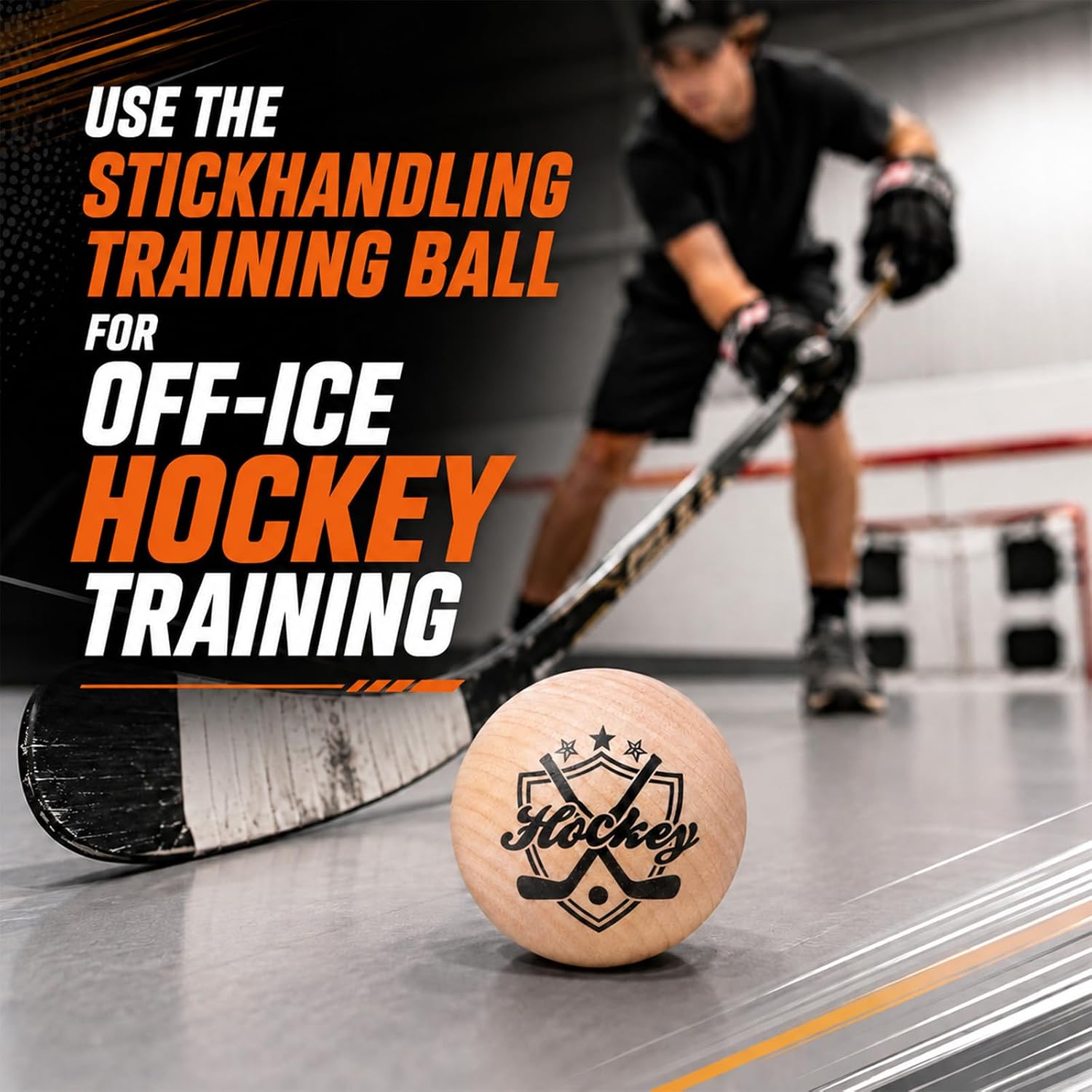 6/12 Pack Swedish Stickhandling Balls Wooden Hockey Balls 2 Inch Diameter Hardwood No Bounce Floorball Training Equipment Street Hockey Ball for Dribbling Skills Dekes & Ball Handling Drills