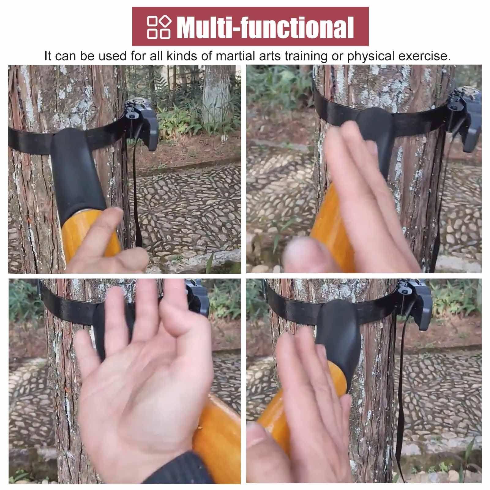 Wing Chun Muñeco Accesorio de Entrenamiento de Kung Fu de Madera, Instructor de Artes Marciales del Soporte de la Pared, Brazo de Resorte Portátil del Wing Chun, Ejercicio Hombre Pila Maniquíes ( Colo