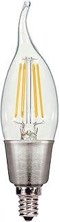 SATCO S9574 LED 4.5W(40W EQ.) CA10 FLAME TIP 120V E12 BASE 2700K BULB(PACK OF 6) ,product_by: partybulbs it#94172119599493