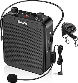 Amplificador de Voz Portátil 30W com Microfone de Cabeça com Fio, Sistema PA Recarregável 2800mAh, Alto-Falante Pessoal para Professores/Reuniões/Guia Turístico