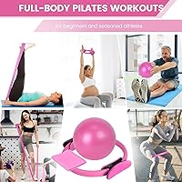 Vista 6 de Pilates Ring and Ball Set Bulk, Pilates Equipment with 12 Inch Pilates Circle Rings, Small Yoga Balls, Resistance Bands, Pilate Essential Kit Bulk