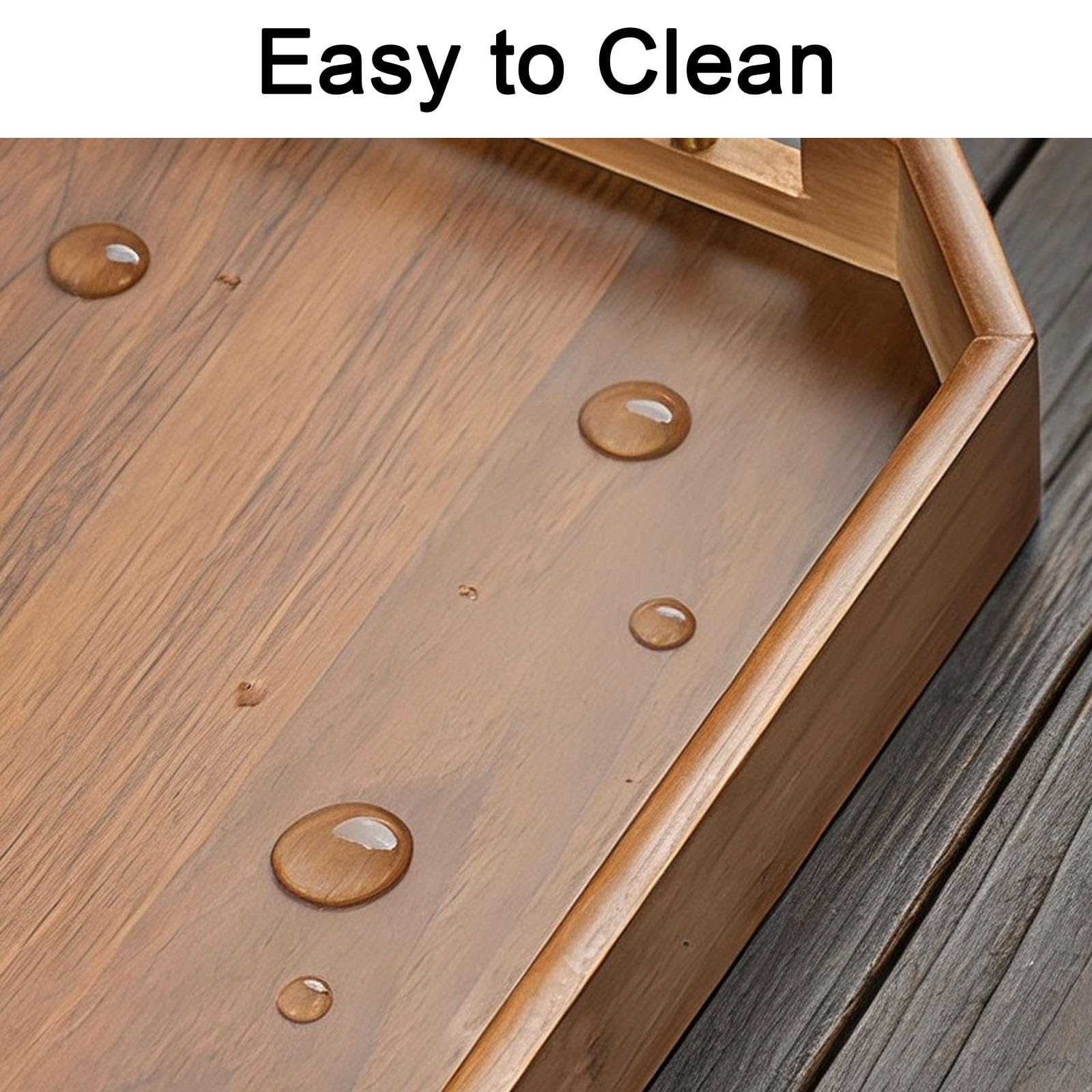 Bandeja de madera con asas, ideal para el desayuno en la cama, mesa de café, comedor, decoración del hogar, diseño rústico, ideal para servir alimentos, idea de regalo para ella