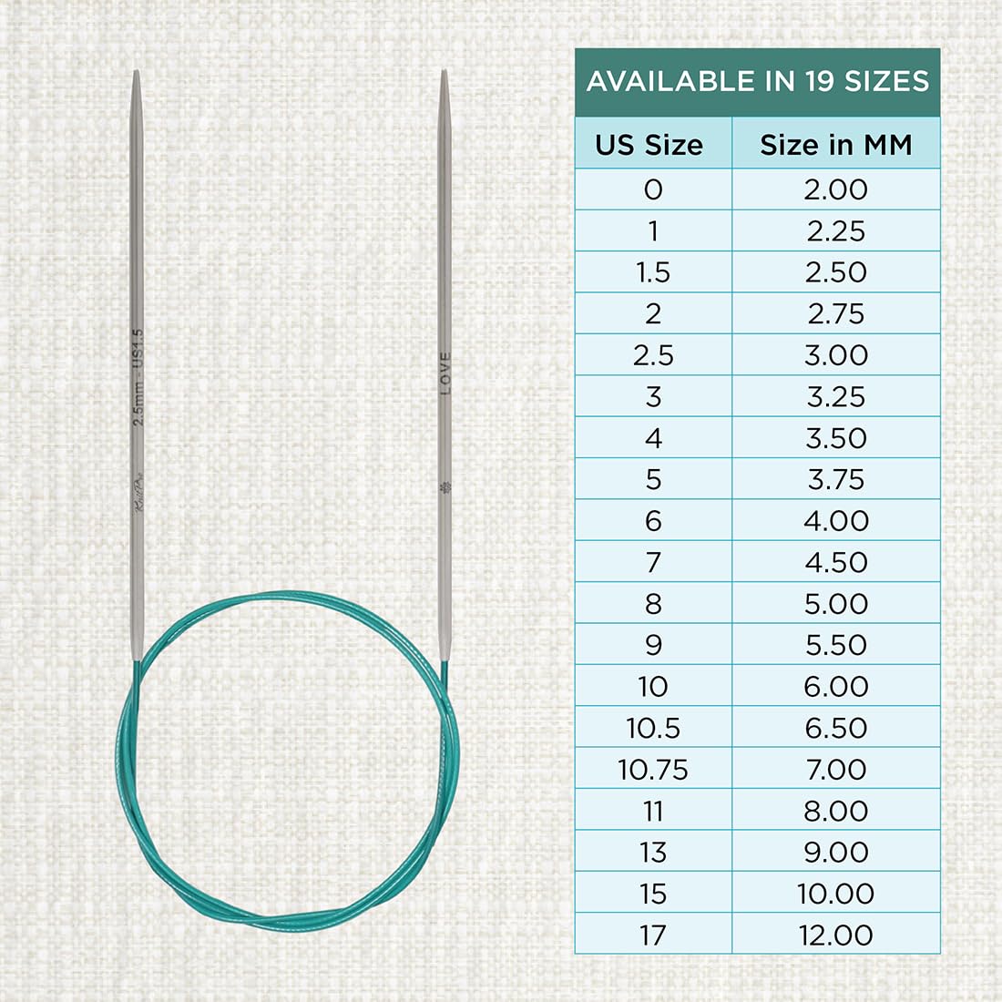 KnitPro Zing rondbreinaald 25 cm - 2,75 mm