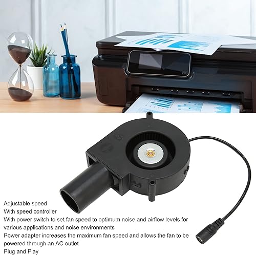 Miniatura 5 de Mini ventilador de 4.724 in y 4.7 pulgadas, ventilador soplador de 12 V con control de velocidad, ventiladores micro USB para camping, barbacoa,