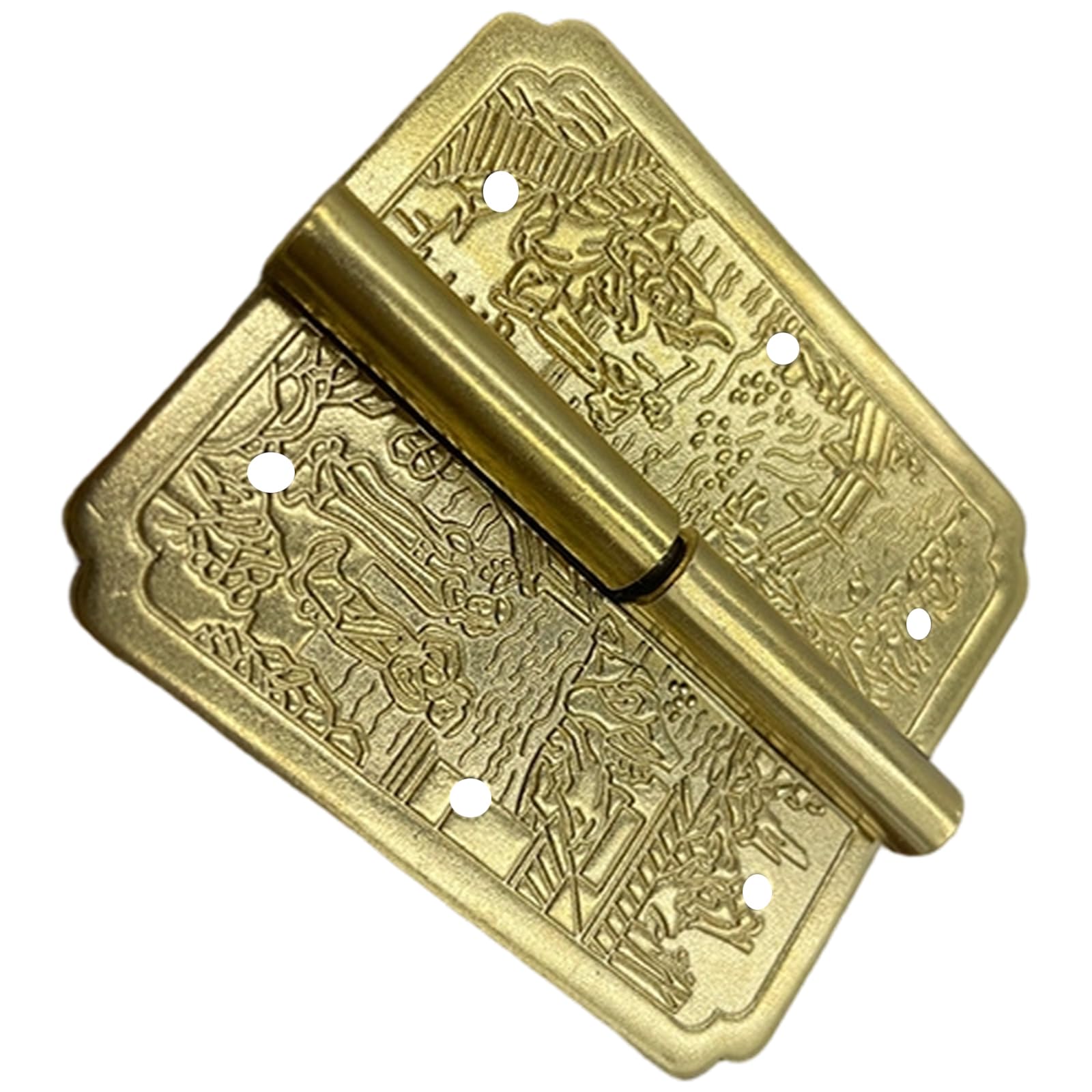 Shyyoulqe Landscape Brass Cabinet Door Hinges Replacement Carved Drawer Door Hinge Decorative Fittings For Jewelry Box Easy To Use Carved Cabinet Drawer Hinge Decorative Fittings