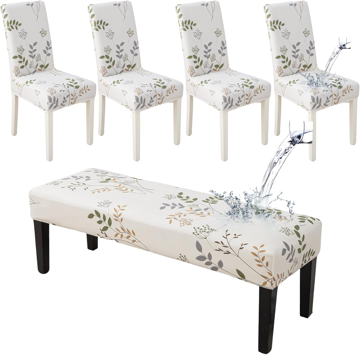 Dining Chair Covers Set - Parsons Chair Slipcover -21