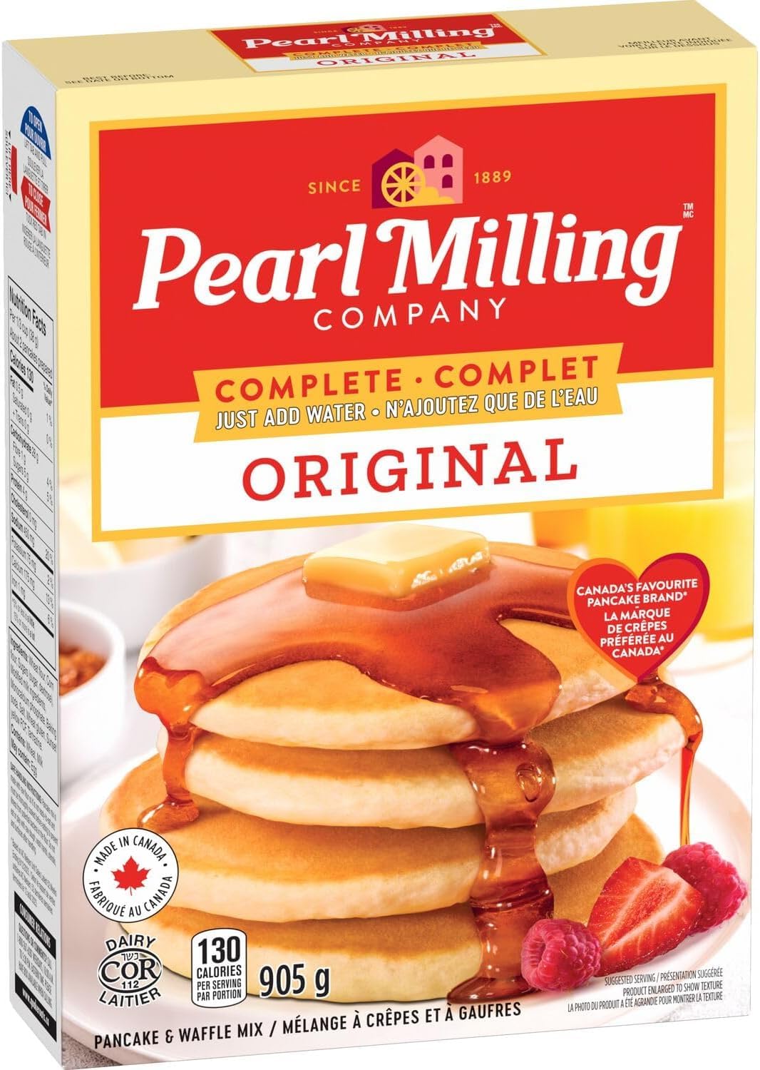 Pancake original Pearl Milling - 905 g - N'ajoutez que de l'eau - Import direct du Canada - Les Trésors d'érable