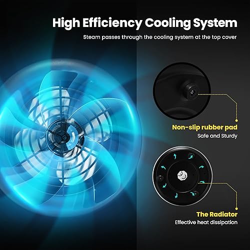 Miniatura 5 de VIVOHOME Destilador de agua para encimera de 1.1 galones4L 304 de acero inoxidable destilado con filtro purificador de interruptor inteligente para