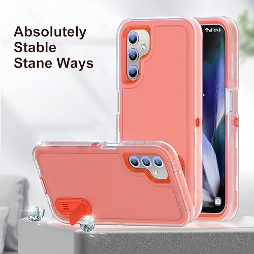 Miniatura 3 de IDweel Funda para Galaxy A14 5G, protección resistente, a prueba de golpes, antiarañazos, ajuste delgado, ligera, duradera, con función atril para