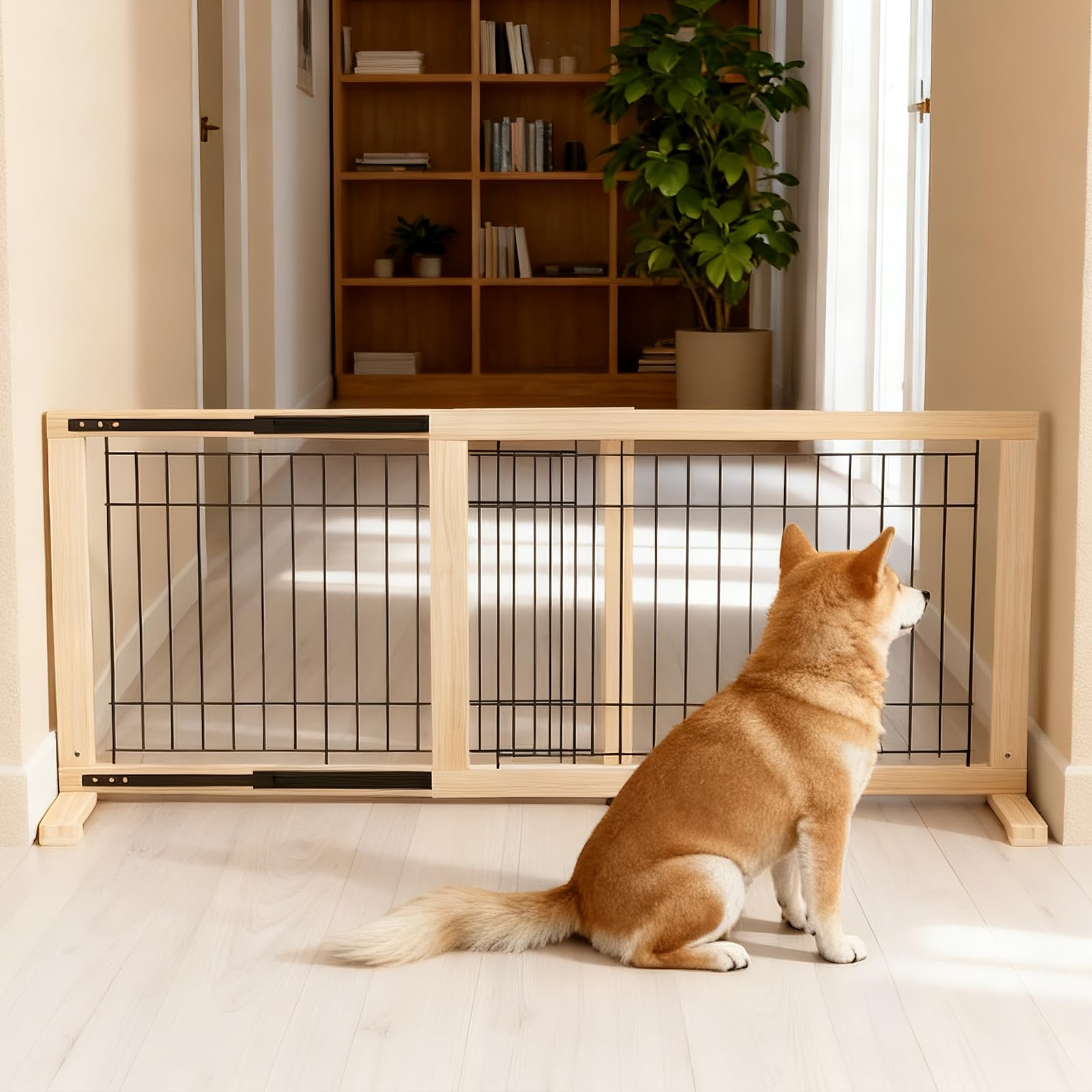 Amazon.co.jp: Oapety ペットゲート 犬 柵 高さ50CM 伸縮幅約85～155cm 