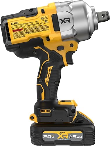 Miniatura 6 de DEWALT Kit de llave de impacto inalámbrica 20V MAX XR de 34 pulgadas con batería POWERSTACK y cargador (DCF964GH1)