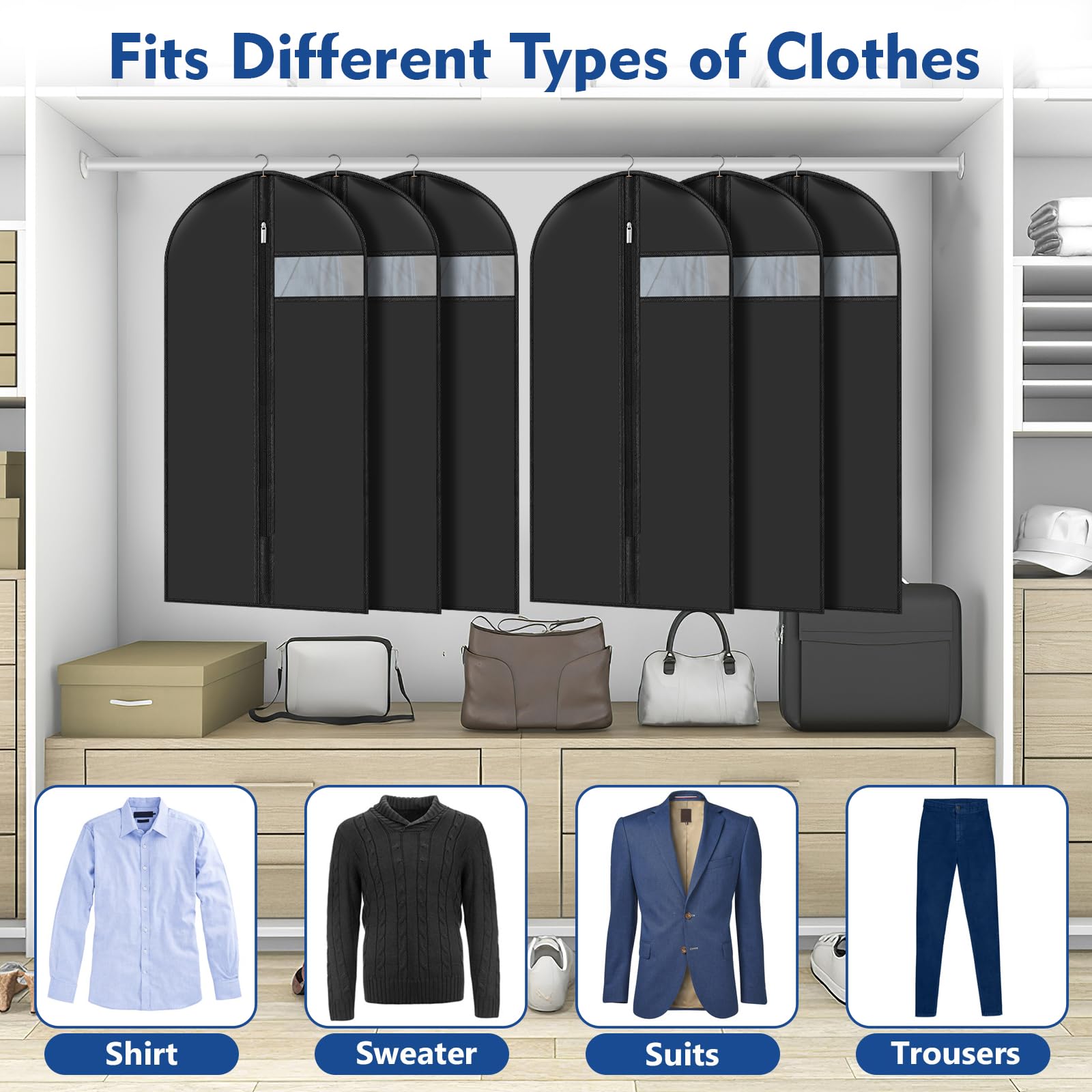 Housses De Vêtements Anti Poussière Etanche Mite Humidité