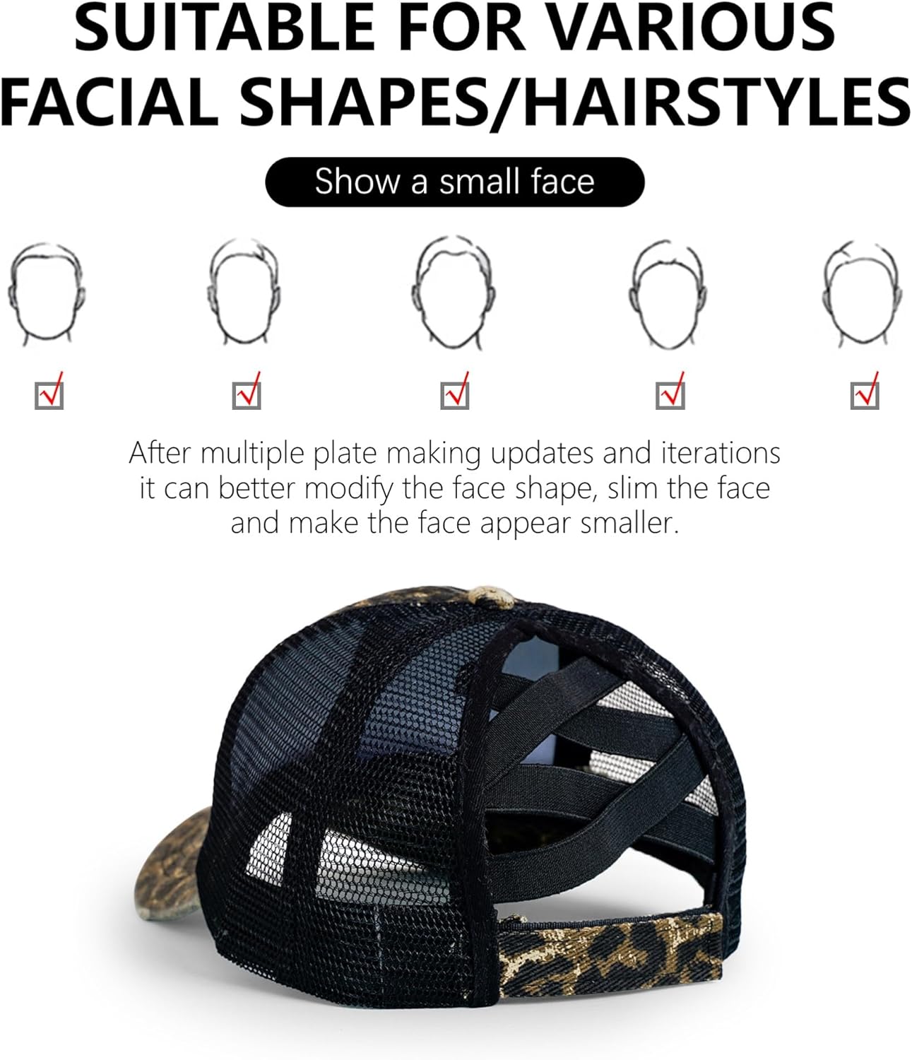 Stylish Leopard Print Women's Baseball Cap,Low Profile Vintage Adjustable Hat, Outdoor Activities and Summer Gift - Image 3