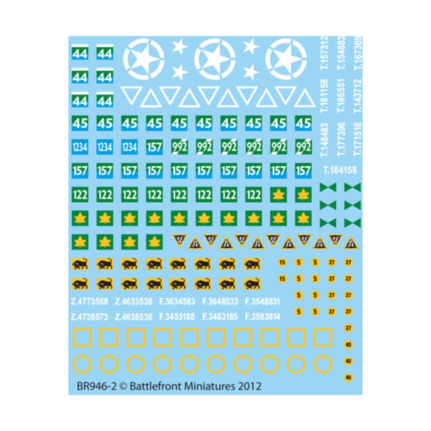 Flames of War: British Decals (Late) (Br946)