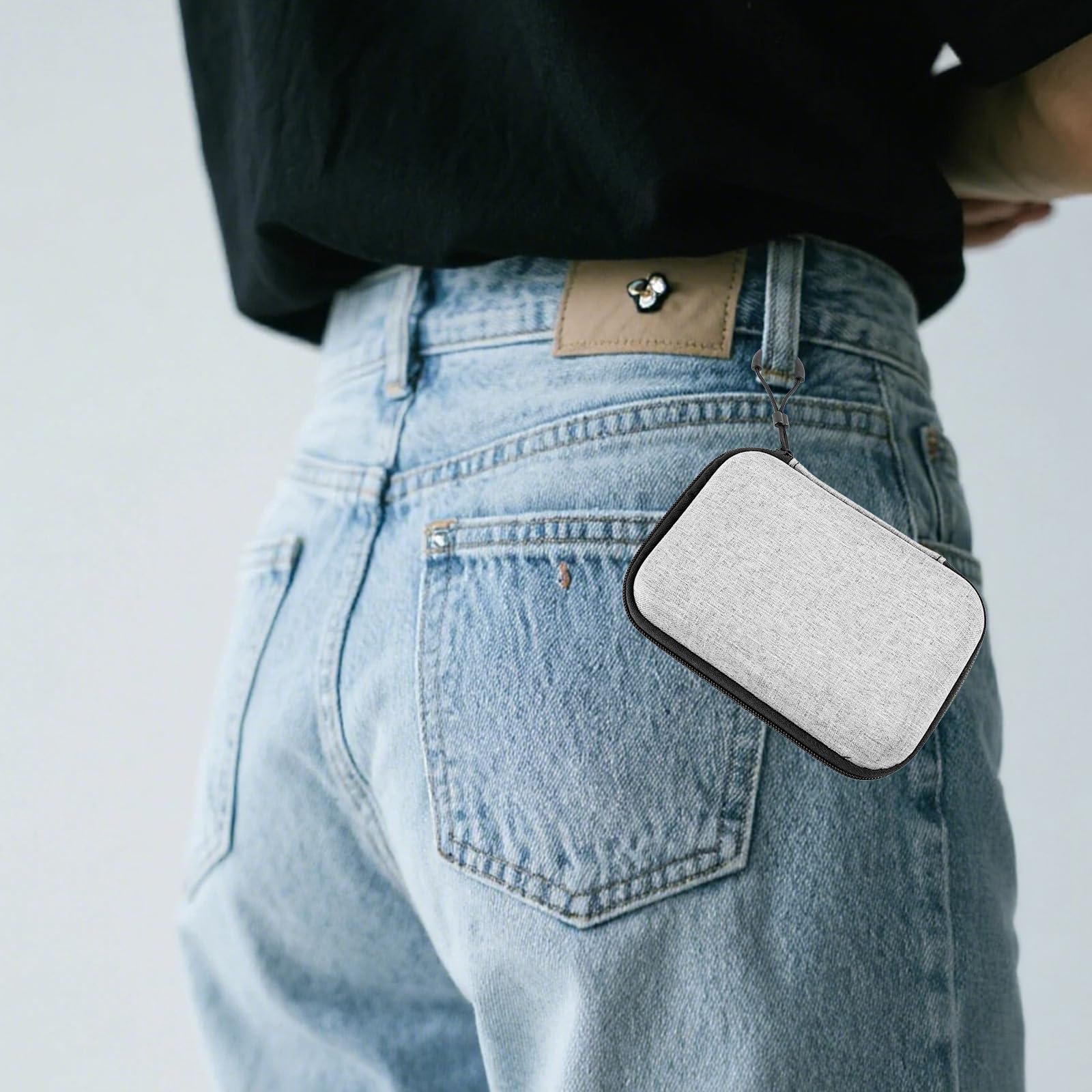 Étui de Protection PLAUD NotePin AI, Housse EVA Souple Portable avec Mousqueton Noir