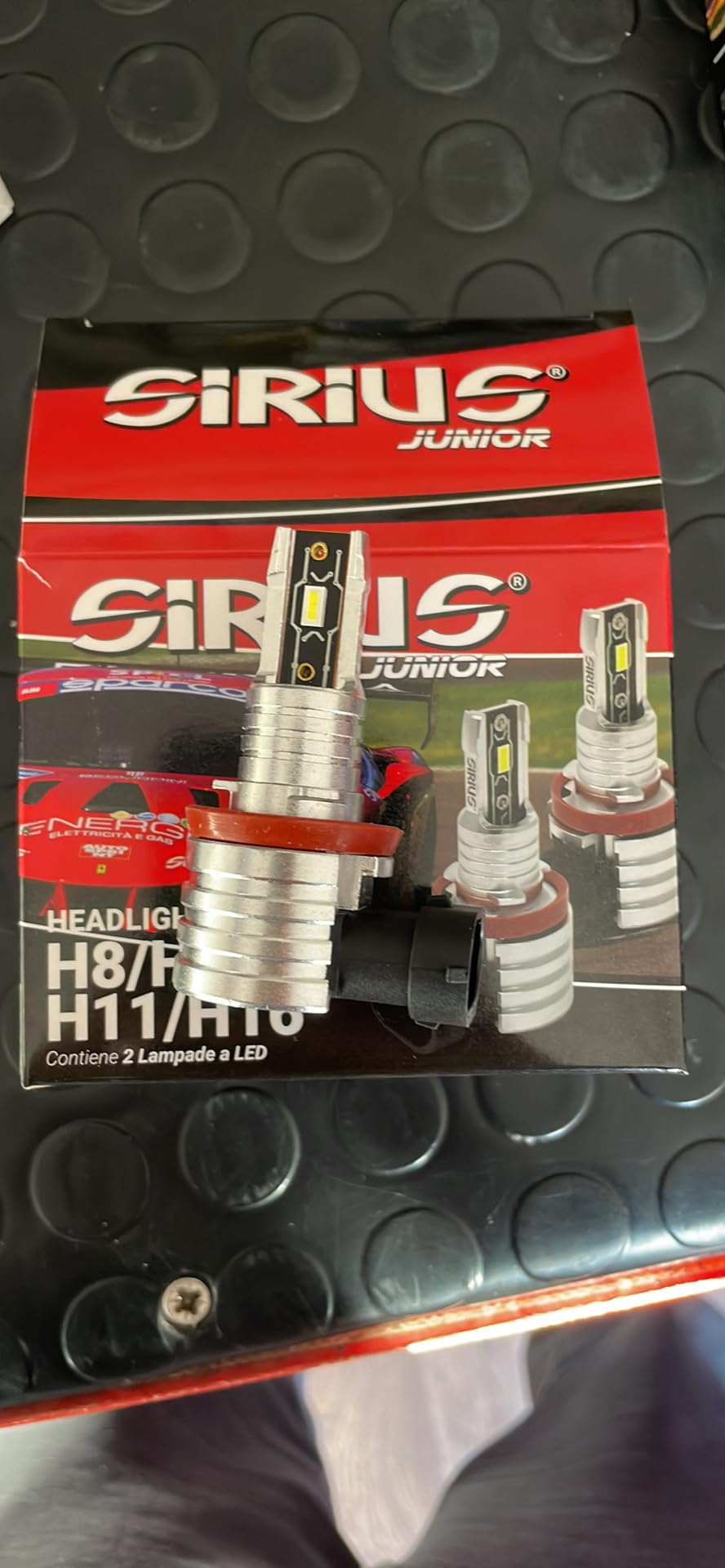 Sirius Kit 2 Headlight Led H8/H9/H11/H16 Junior Series -12V 6000K - 2600 Lumens - Compatible Auto Moto