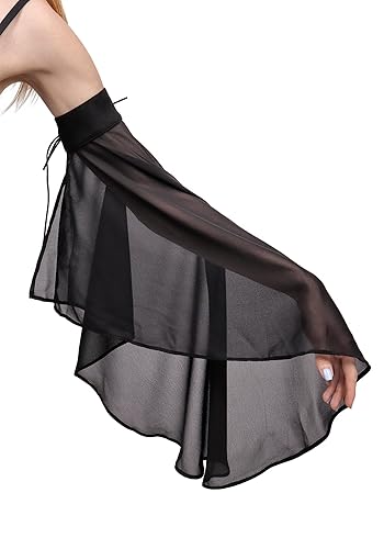PROCOS Women's Victorian Long Tulle Gloves Gothic Black Lace Chiffon Detachable Sleeves Vampire Witch Cosplay Costume - Black