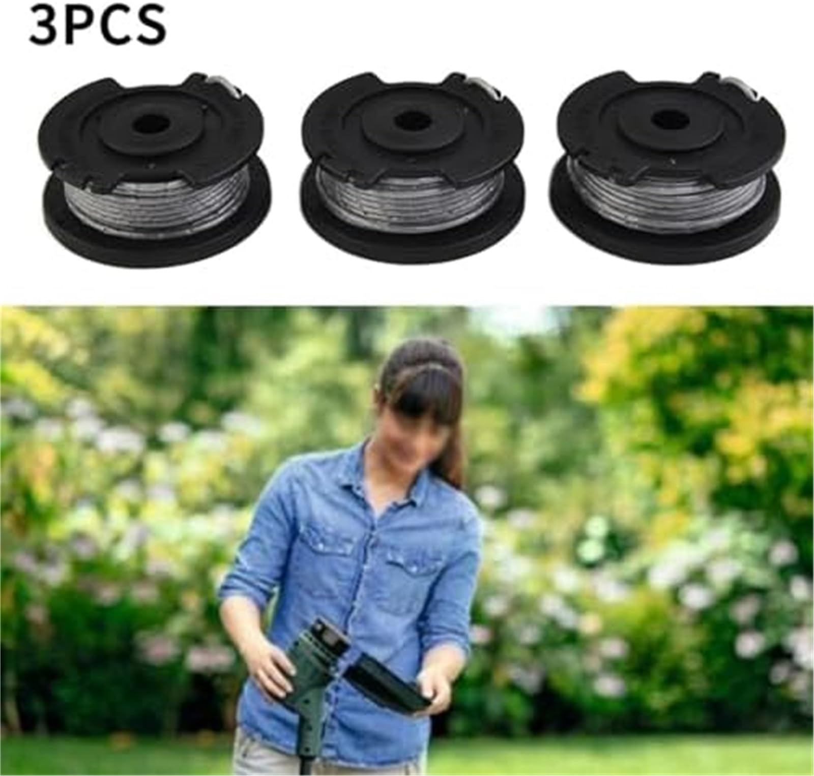 Automatyczna szpula kosiarki Szpula 3/9/15 Pack, dla linii 4M Easygrasscut 18V 23 26 18-230 18-260 1.6Mm średnica podkaszarka ogrodowa głowica tnąca części cewki(BLACK 9pcs)