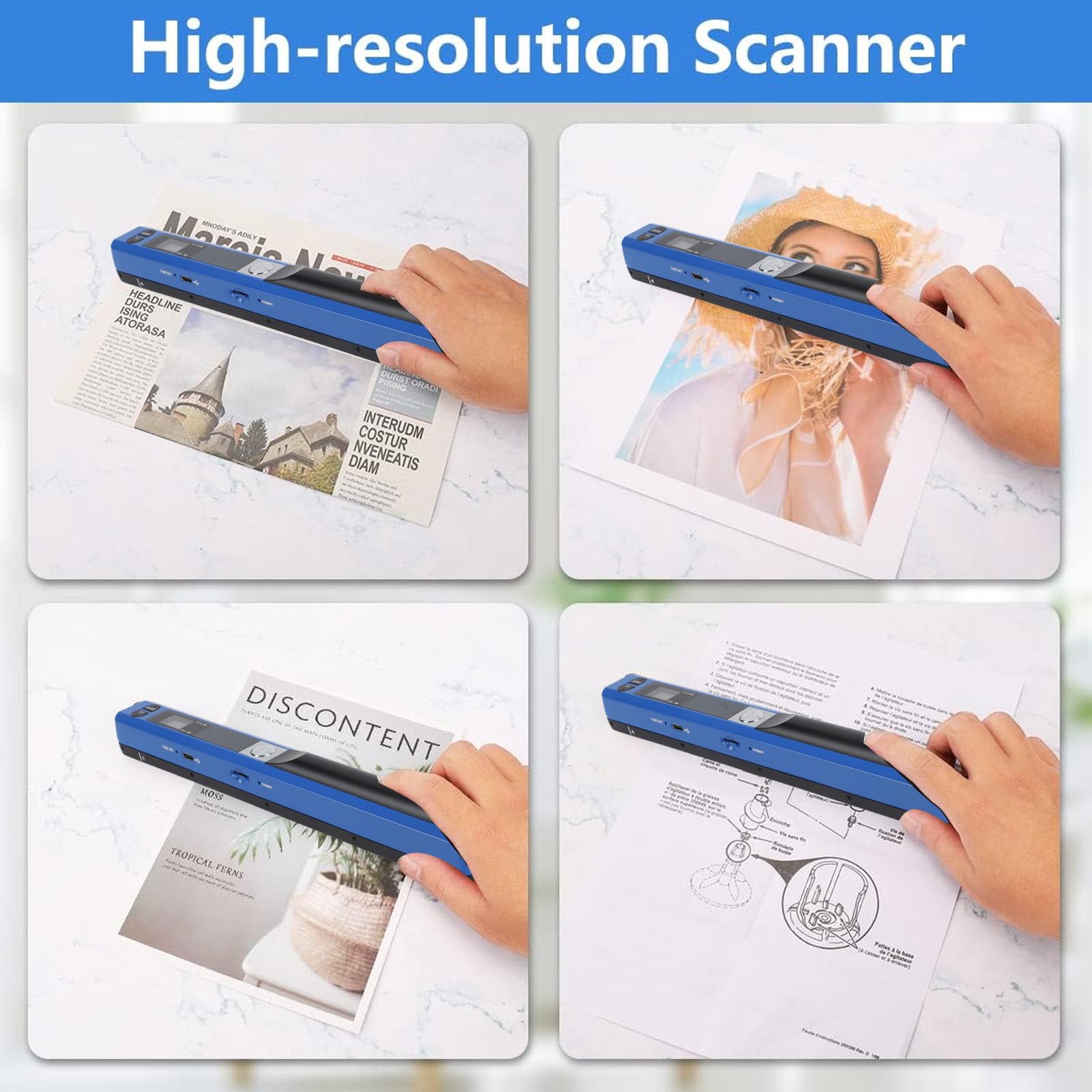 Scanner, JPG PDF 300dpi 600dpi 900dpi A4 Plug and Play Simple Document Scanner for Businessmen for Office