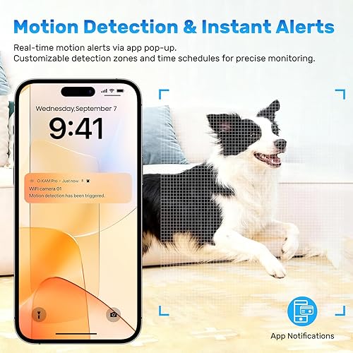 Miniatura 4 de Cámara de seguridad WiFi 4K HD Cámaras pequeñas, cámaras de cámara interior con resolución HD, WiFi inalámbrica y cámara SD almacenamiento en la