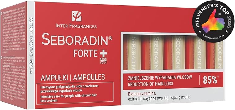 SEBORADIN Cure Anti-Chute FORTE en Ampoules au Ginseng et Vitamines B (14 x 5 ml)