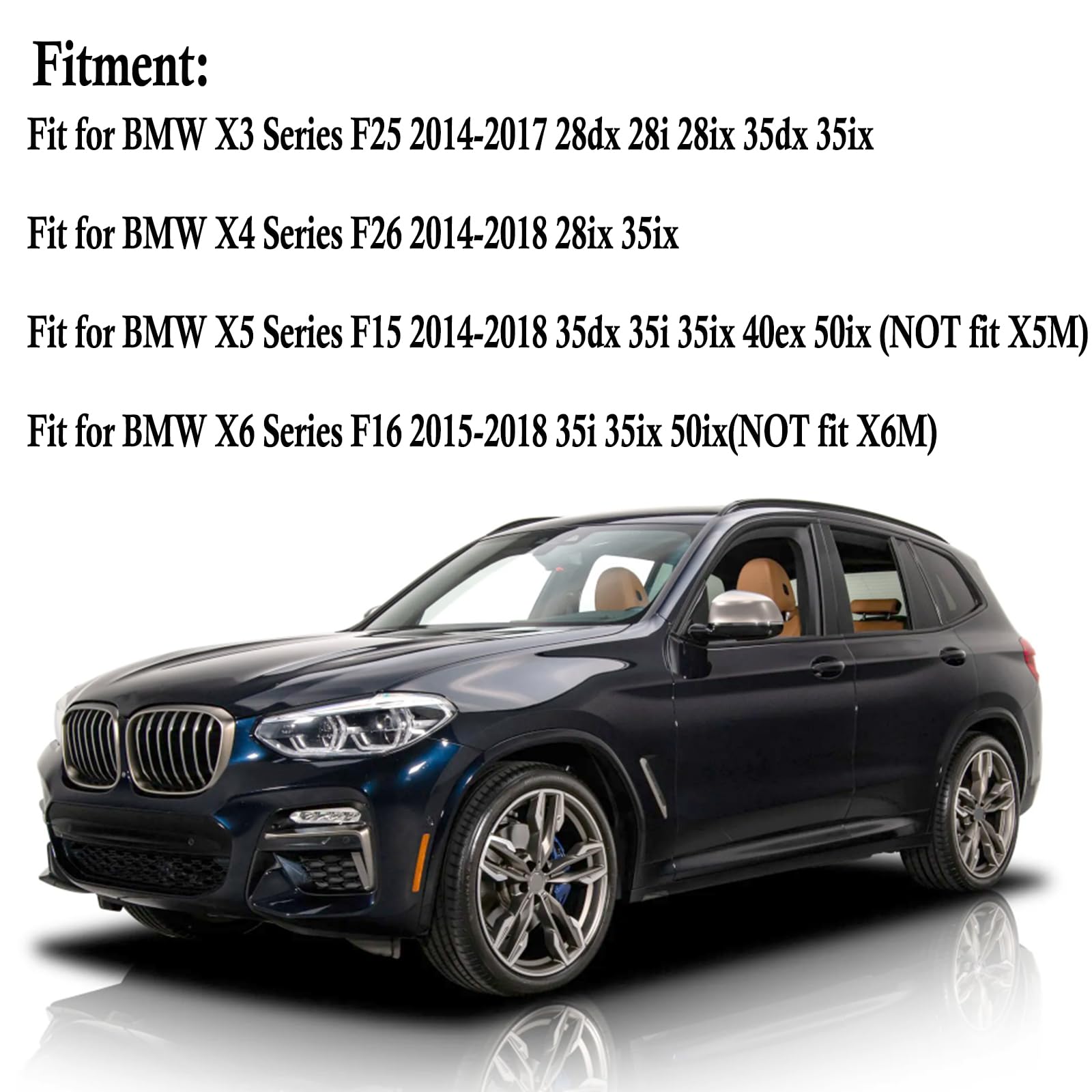 X3 F15 X5 F16 X6 F25 F26 X4 BMW Mirror Black M Gloss .: KYYET Sport
